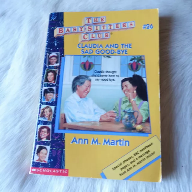 Ann Martin CLAUDIA AND THE SAD GOODBYE  Vtg THE BABYSITTERS CLUB Book 26 1989