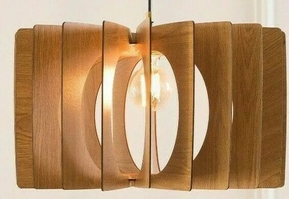 DEZAART NEW VINTAGE SQUARE Suspension en bois Éclairage contemporain moderne