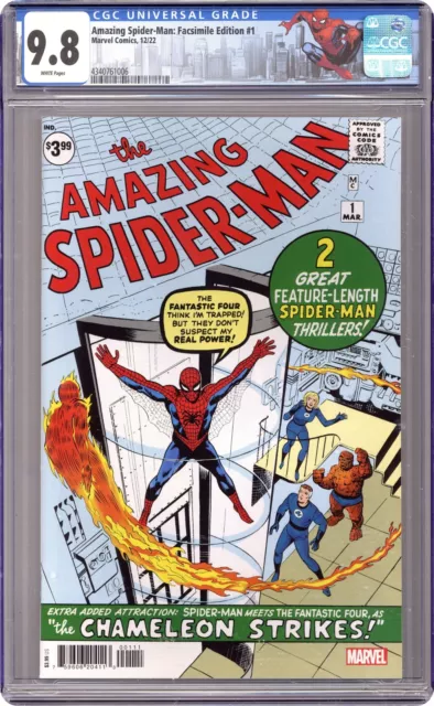 Amazing Spider-Man Facsimile Edition #1 CGC 9.8 2022 4340761006