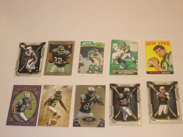 Lot 15 - 10 Jets American Football NFL Trading Cards - See Details