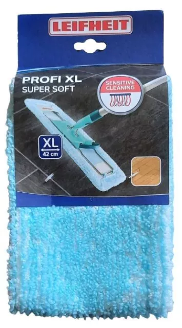 Leifheit 55116 Profi XL Wischbezug Super Soft für Parkett Laminat & Kork, 42 cm