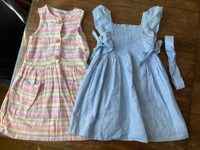 Girls Nutmeg Rainbow & George Billie Faiers Summer Dress Bundle 3-4 Years