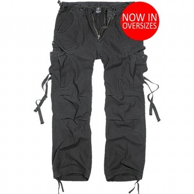 Brandit Puro Pantaloni Slim Fit Beige Tela di Cotone Uomo Esercito Lavoro Pantaloni con tasconi 