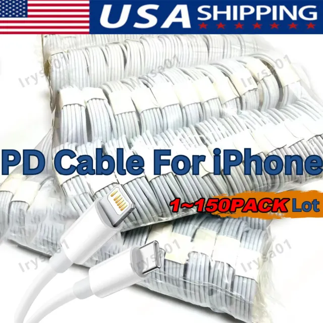 Fast Charger Cable Type USB C PD lot Cord to For iPhone 14 13 12 11 Pro Max XR