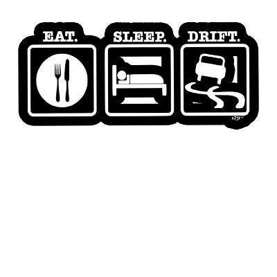 2 x Car Stickers eat sleep drift Decal Bike Bumper Truck Laptop Window Sticker
