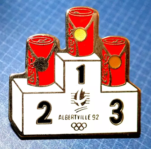 RARE OFFICIAL MEDALS Stand Coke 1992 Albertville Olympic Games Pin 2022