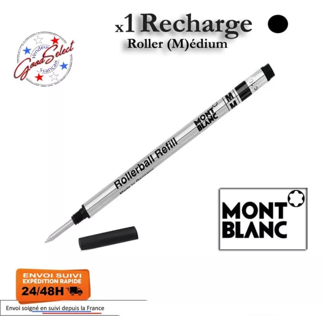 1 Recharge NOIR -Mont Blanc _710 (M)Roller  11,3cm  (Ref_E25) _ Envoi SUIVI _