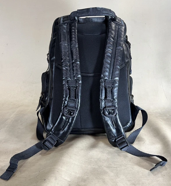 Preowned Tumi Alpha Bravo Knox Backpack Rucksack 22681DCC2 Black Canvas Leather 4