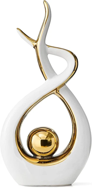 Octdays Home Decor Modern Abstract Art Ceramic Statue Living Room Decor, Table D