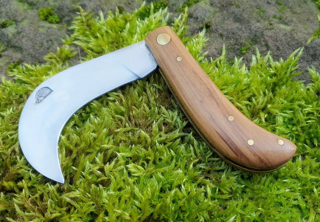 Okuliermesser - Hedgehog / Igel - Hippe mit Hartholzschaft vmtl. England - Knife
