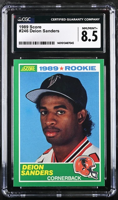 1989 Score #246 Deion Sanders RC HOF Graded 8.5 NM/Mint+