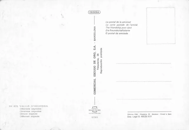 multiple views/aspects different areas of Valls D'Andorra Andorra Postcard 2