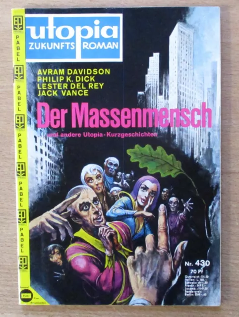 UTOPIA Zukunftsroman,  Nr.  430:   SF-Stories  /  Der Massenmensch    (Z 1)