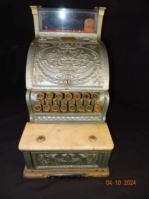 1900'S Vintage National Cash Register Model 313 Antique Brass