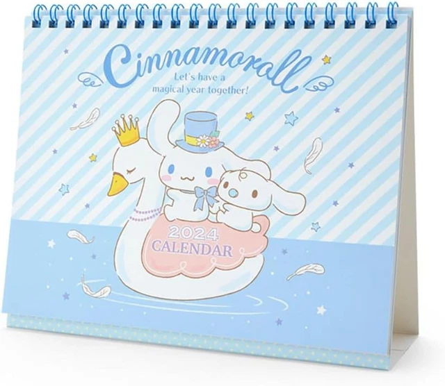 SANRIO CHARACTER CINNAMOROLL Ring Calendar Diary 2024 Desktop Type With