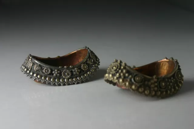 Pair of Vintage North India Brass Ashtray/Dish/Trinket Holder