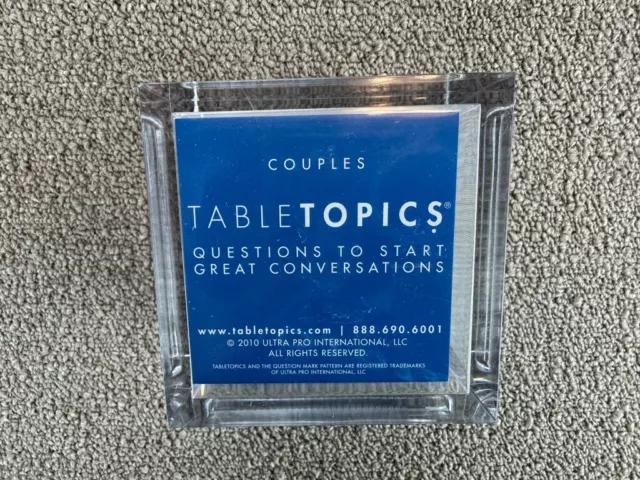 COUPLES TABLE TOPICS Card Cube Questions to Start Great Conversations
