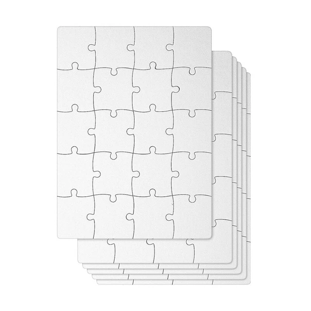 10 Set Di Puzzle Bianchi Da Disegnare – 80 Pezzi Per Sublimazione E DIY – Bright Creations - Foto 4
