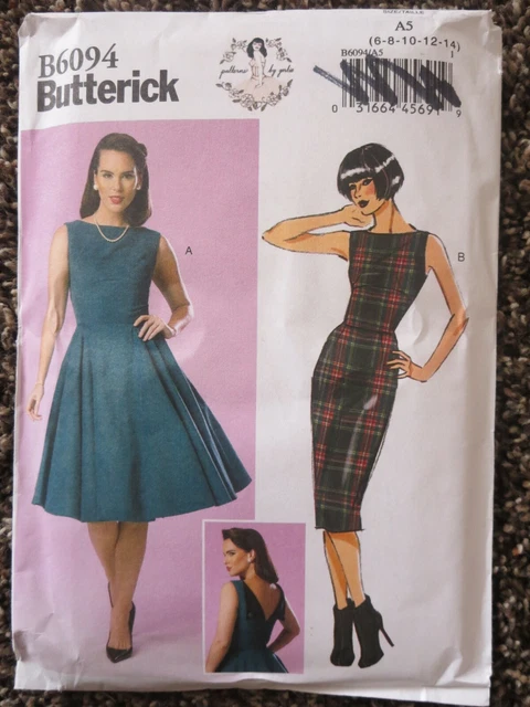 Womens/Misses Easy Close Fit Dresses Sewing Pattern/Butterick B6094 Uncut NEW!!