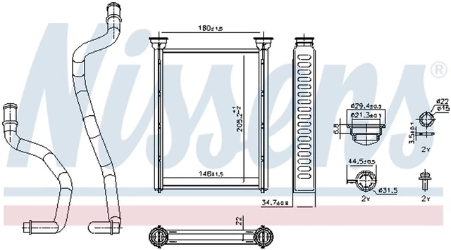 Scambiatore di calore Nissan riscaldamento interni ** FIRST FIT ** 707290 per Nissan CUBE