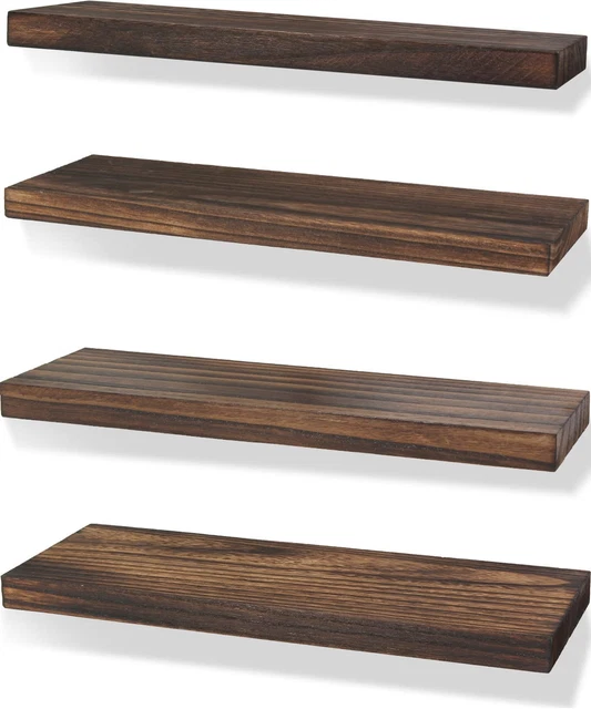 Rustic Farmhouse Floating Shelves for Wall Decor Storage Wood Wooden Wall Shelve