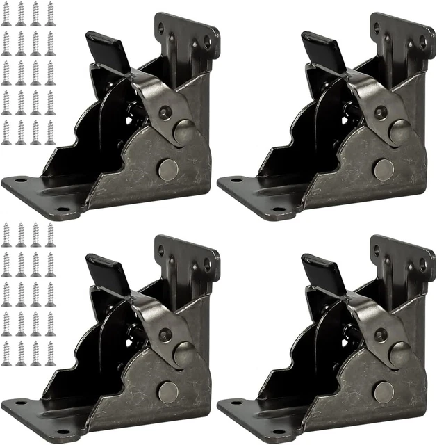 4X FOLDING TABLE legs Chairs Leg Hinges 90 Degree SelfLocking Bracket