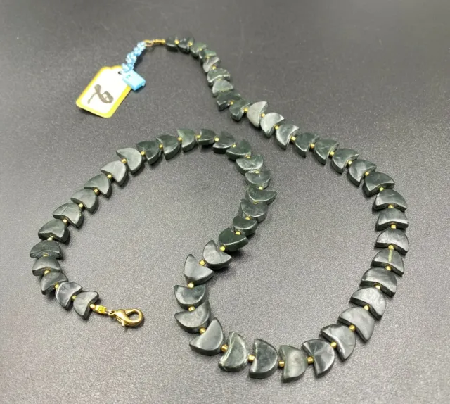 old antique Pyu period  green jade beads 12