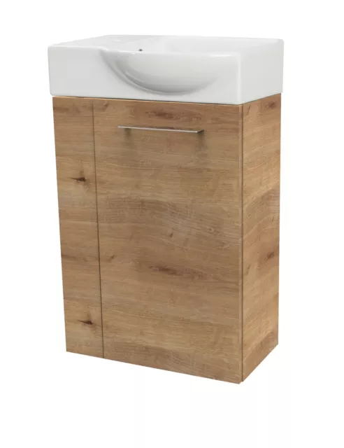 Gäste WC Set SBC 2-tlg 45 cm Keramikbecken Badschrank Badmöbel Fackelmann MILANO