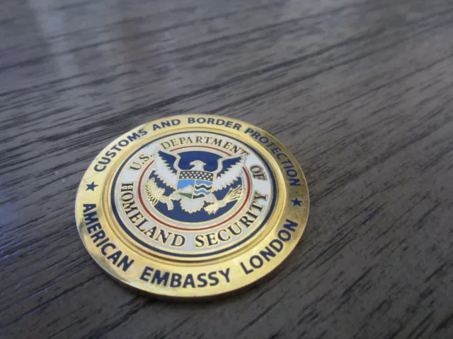 CBP Customs & Border Protection Attache US Embassy London Challenge Coin #428U 2