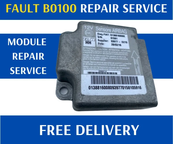 FIAT DUCATO AIRBAG ECU SRS Modult 01388160080 Fault B0100 Repair