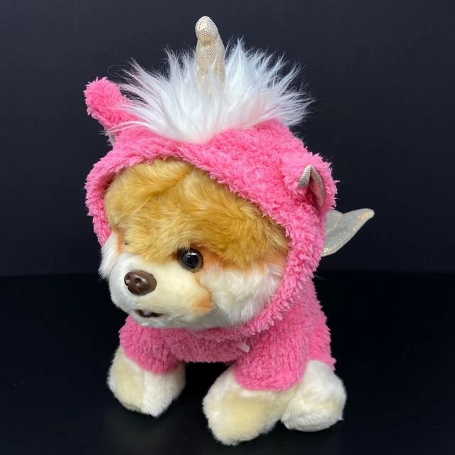 Gund Boo Dog Plush Pink Unicorn Costume 4029715 10" Pomeranian Stuffed Animal