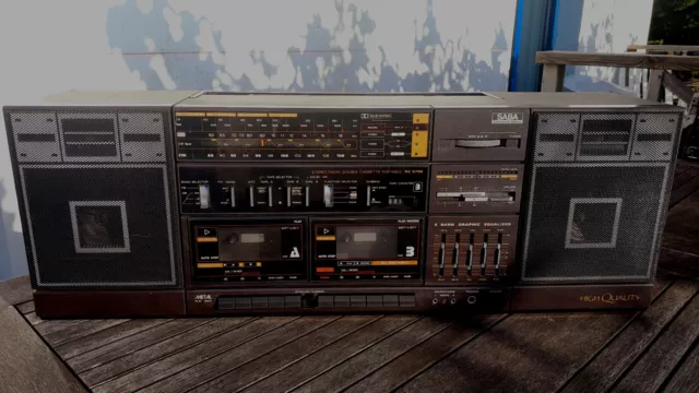 boombox ghettoblaster SABA radio-double-cassette-portable