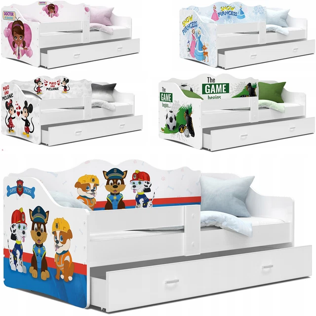 Kinderbett con Materasso E Cassetto Neli Letto per Ragazzo Gioco 160x80/180x80