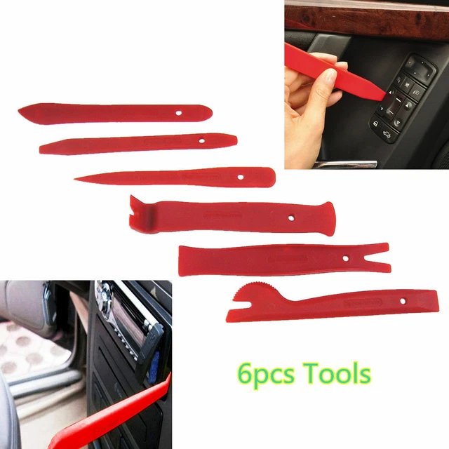 6 pièces kit d'outils Car Radio Porte Carrosserie Clip Panneau Coupe Dash Audio Plastique Enlèvement