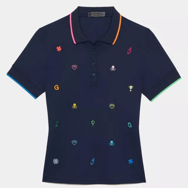 Polo de golf G/Fore Mini Icon Tech Pique 2023 pour femme : crépuscule