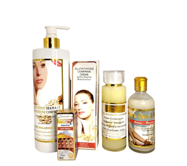 Comprimés Glutathione - Teint Diamant - Blanchiment Peau - NEUF - 5 Pièces - Expiration 2025