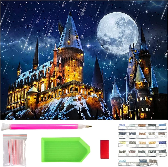Kit Pittura Diamante 5D Completo per Bambini, Kit Fai Da Te Painting by Numbers,