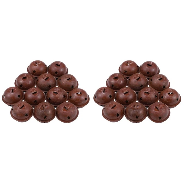 24 pièces Cloches de Noël Décor de fête de Noël bracelet de cloche de la jungle