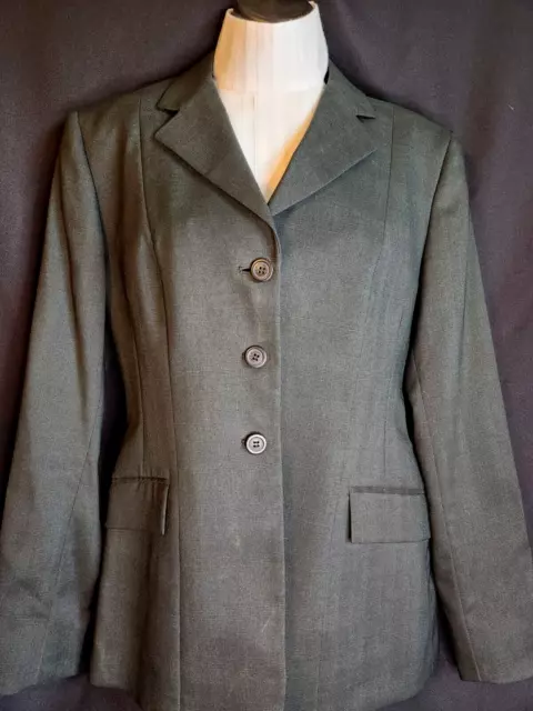 RJ Classics BLACK tone on tone WASHABLE HUNT show COAT size 10R VGC