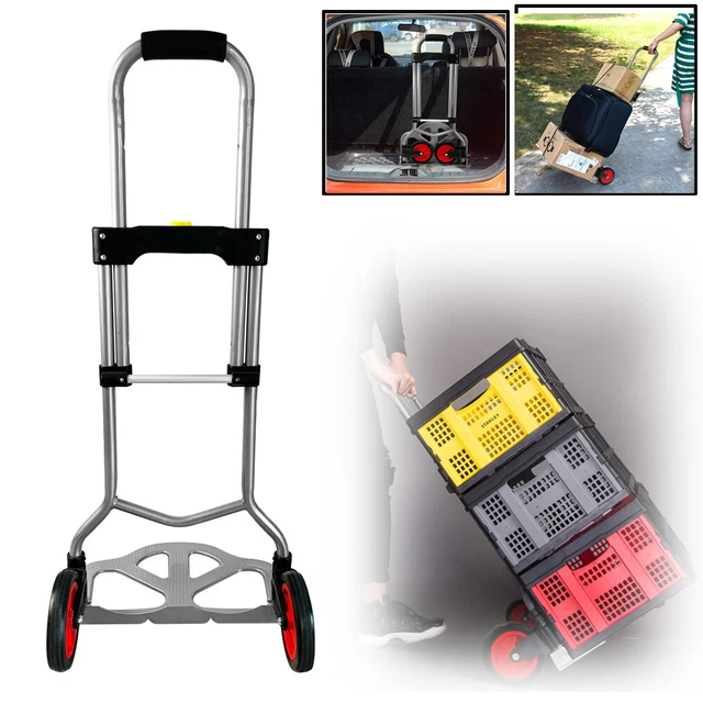 Carrello da trasporto carrello impilabile pieghevole regolabile in altezza carrello manuale acciaio