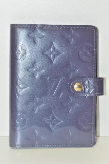 Louis Vuitton, Couverture Agenda en cuir verni bleu ardoise