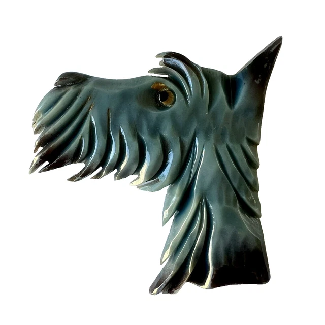 Broche Agatha Paris - Chien Scottish Terrier Avec Strass Argenté - Occasion