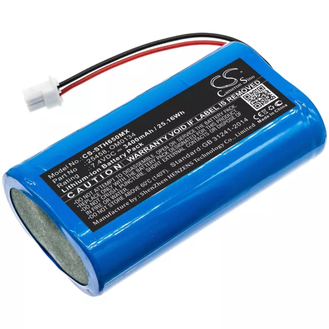 Batterie 3400mAh 25458 OM0134 Pour SurgiTel Eclipse EHL65 EHL-65 Odyssey Analog 2