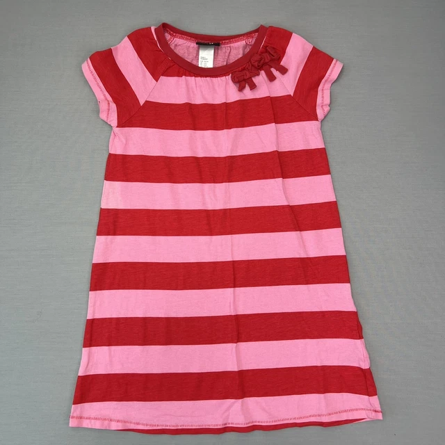 Abito H&M età 4-6 anni bambine rosa maniche con berretto rosso casual carino
