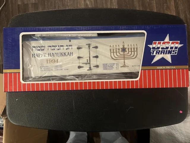 USA Trains Happy Hanukkah Reefer Car, 1994 G Scale