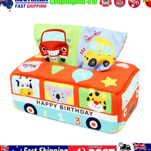Tissue Box Baby Sensory Toy Rainbow Dance Scarves Toy for Kids (A)