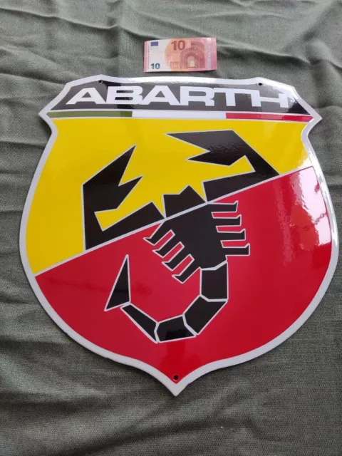 Abarth Schild Emailschild Emaille enamel sign 46 x 50 cm