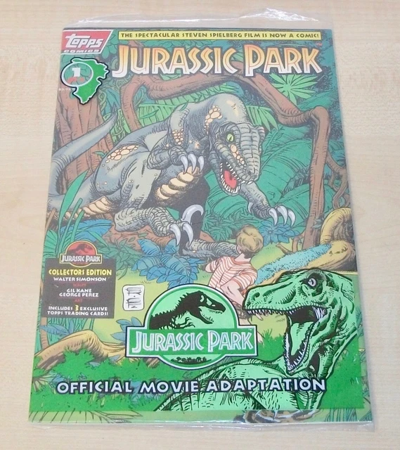 Topps Comics - Jurassic Park Issue 1 w/ 3 Trading Cards - Brand New & Sealed