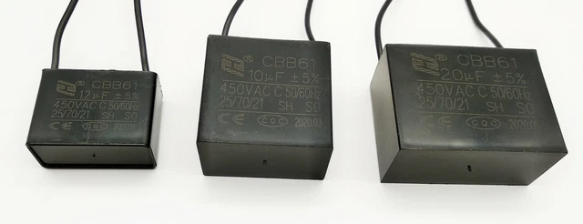 Condensateur De Démarrage Moteur CBB61 1uF 450V - Pour Ventilateurs, Moteurs, Fabriqué En Pologne