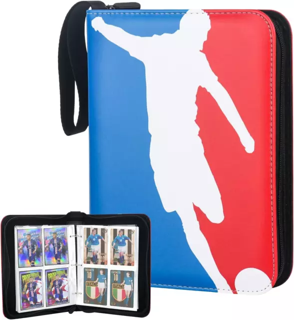 Foreverup Football Card Holder, 400 Pockets Binder with Removable Sleeves, Footb